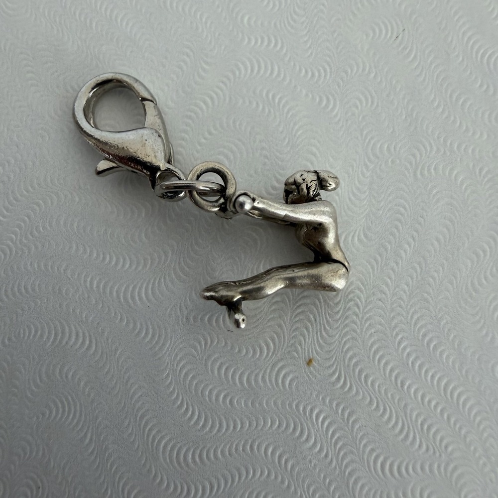 Sterling‎ Silver 925 Uneven Bars Gymnastics Charm 3D Vintage Gymnast Olympics